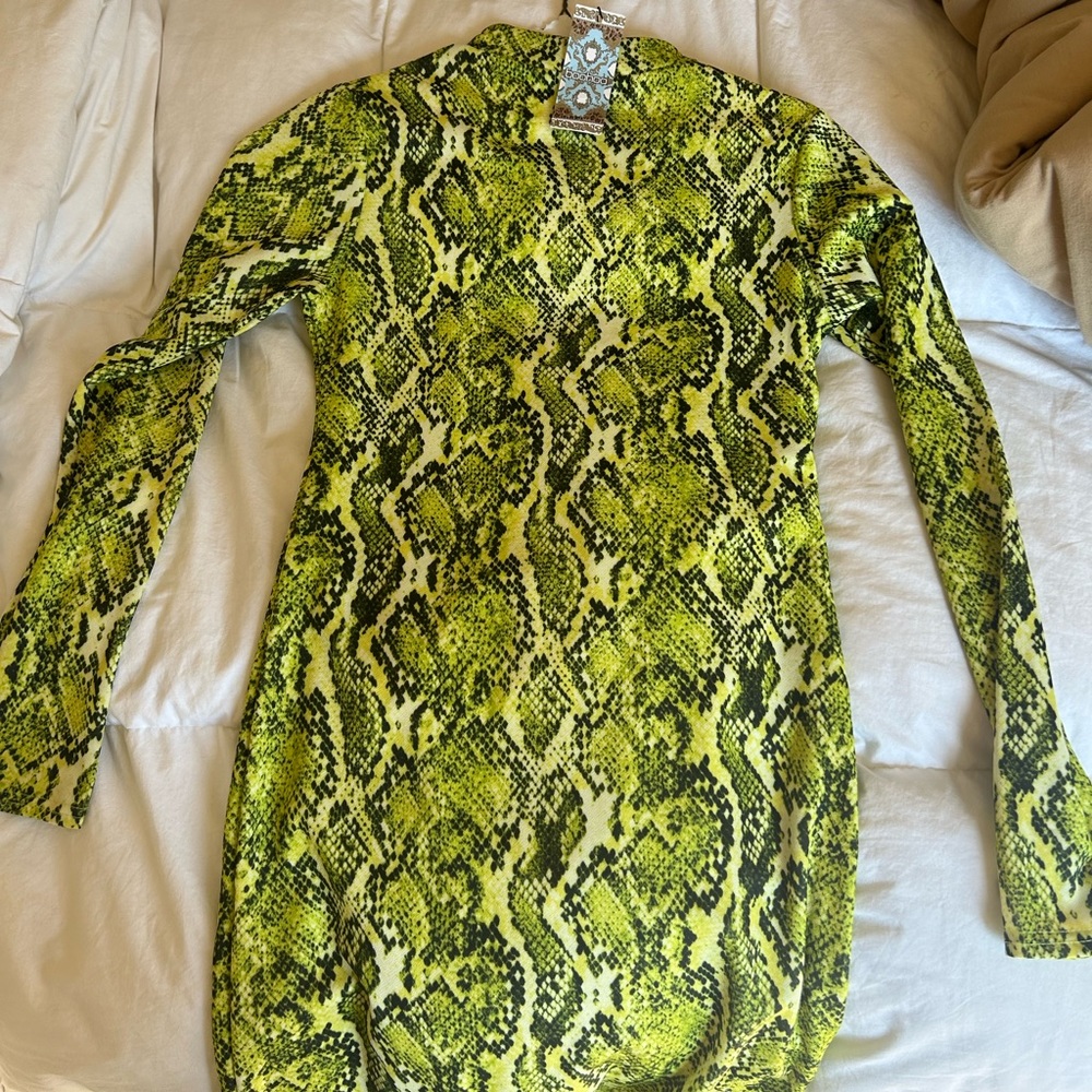 Boohoo snakeskin dress